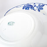 5 hollow Badonviller, pattern plates blue leaves French Antique