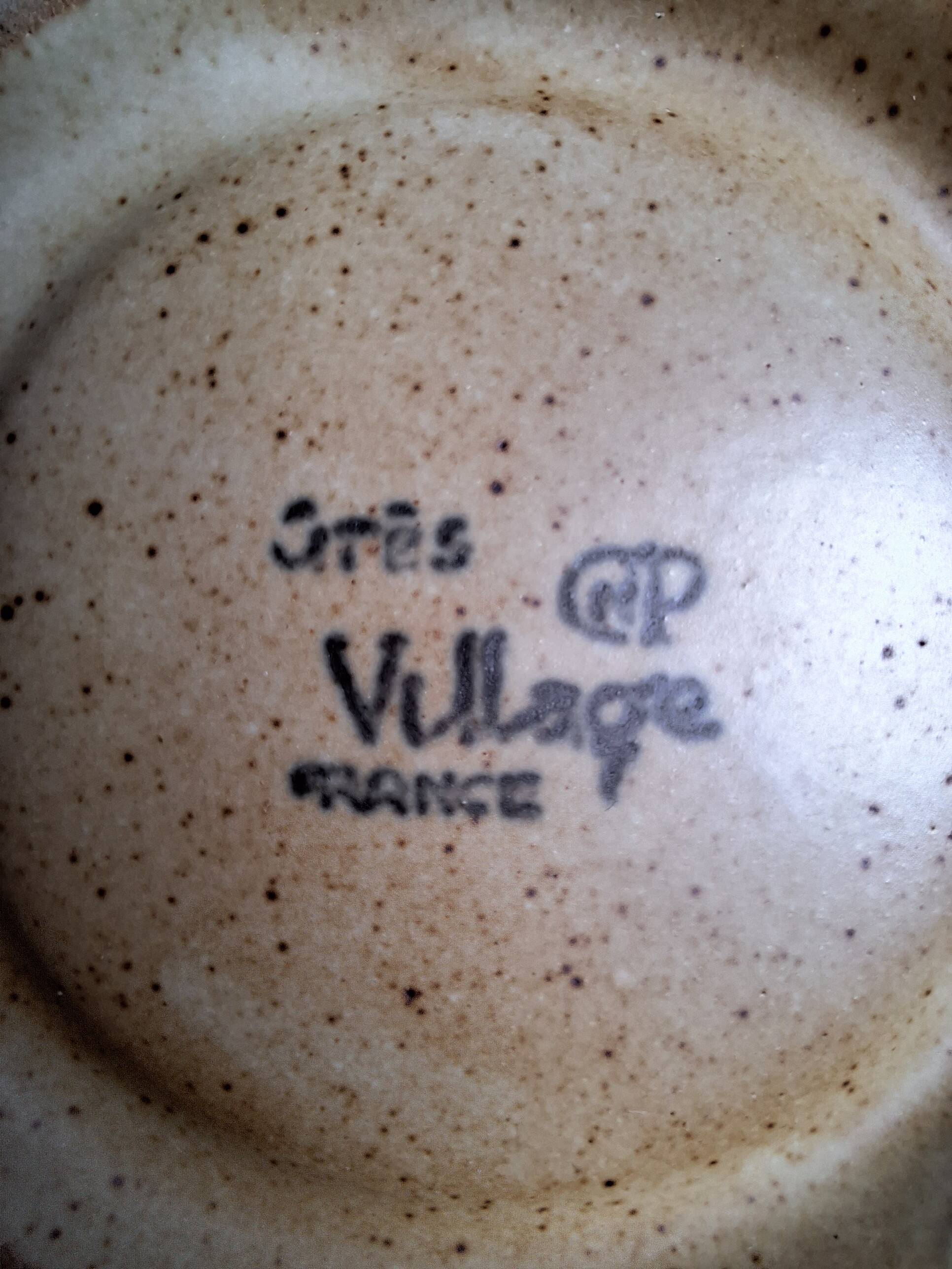 Vintage village stoneware mugs