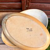 Set of 2 oval stoneware dishes