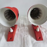 Aluminor vintage red wall light
