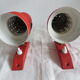 Appliques rouges vintage Aluminor