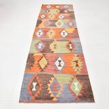 3x10 Wool Runner Rug, 95x295Cm Turkish Kilim Runner Rug, Stair Rug
