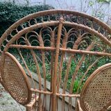 Peacock rattan armchair