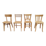 Set 4 chaises bistrot dépareillées