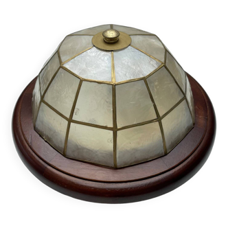 Ceiling lamp mother pearl brass
