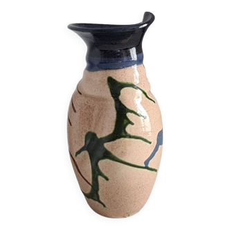 Vase en céramique décor abstrait, Vallauris 1970