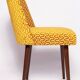 Mustard yellow shell chair, mid-century style, Europe, 1960s.