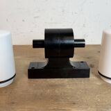 Industrial Brown Bakelite Wall Light with Milk Glass, 1960s