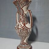 Antique Moroccan Safi vase - Maghreb folk art - brown amphora