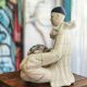 Vintage italian pierrot art deco lamp