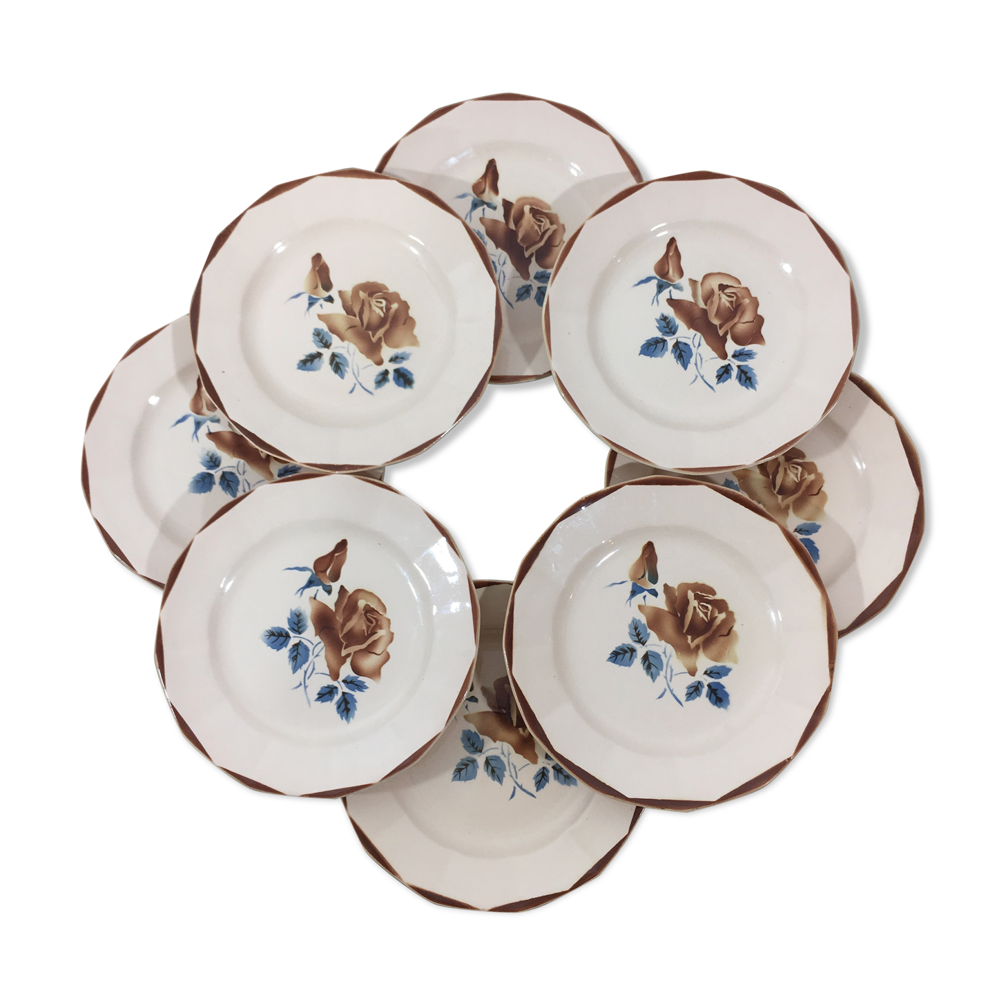 Lot de 6 assiettes à dessert Digoin