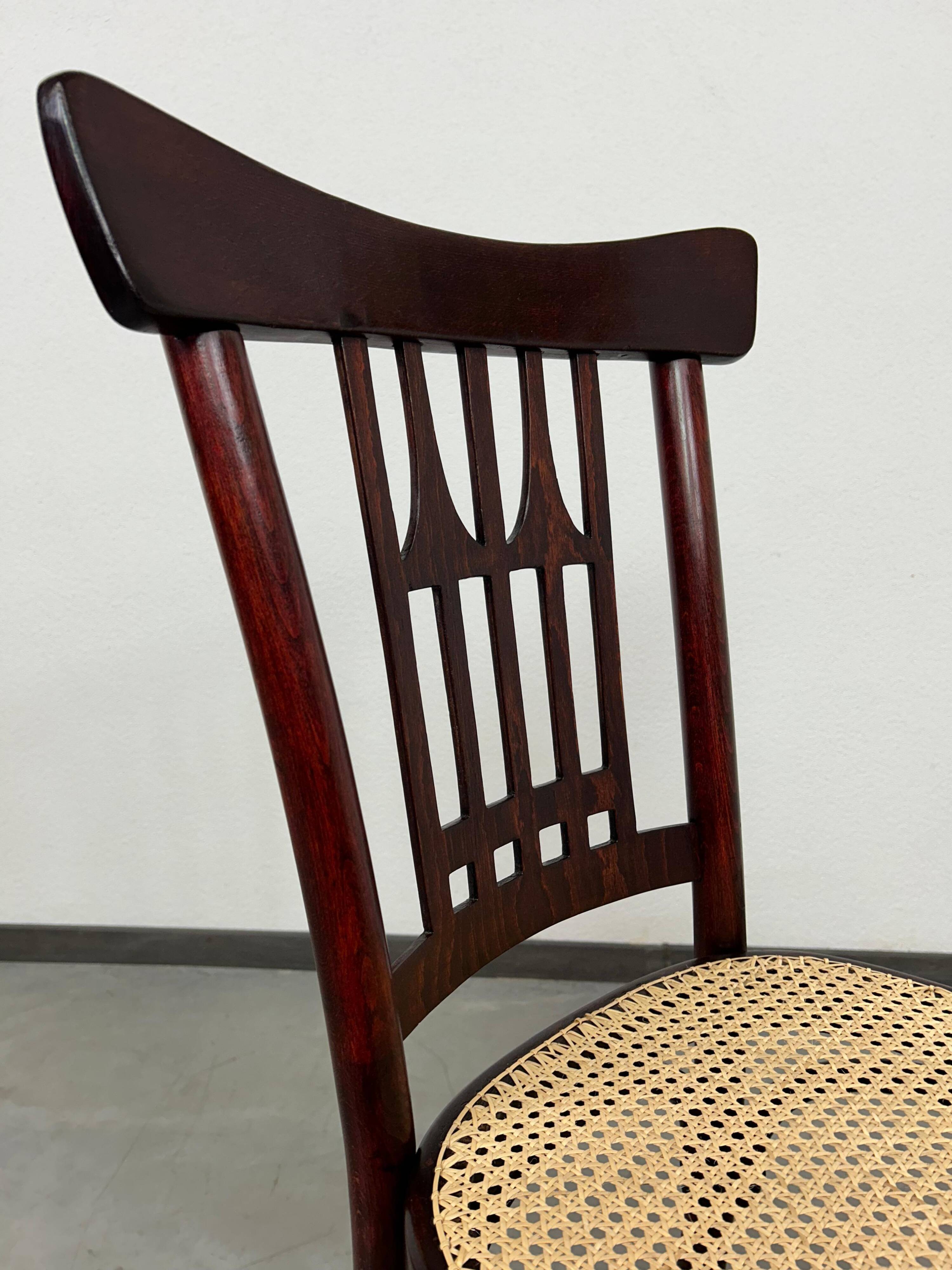 Viennese Secession dining chair no. 235 by Otto Wagner for J&J Kohn