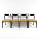 Set of 4 Belgian dining chairs, 1950s