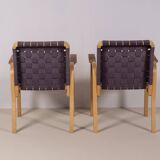 2x Alvar Aalto Model 45 Armchairs, 1970s Artek Finland