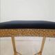 Pair of stools/poufs – Pierluigi Colli – gold painted wrought iron.