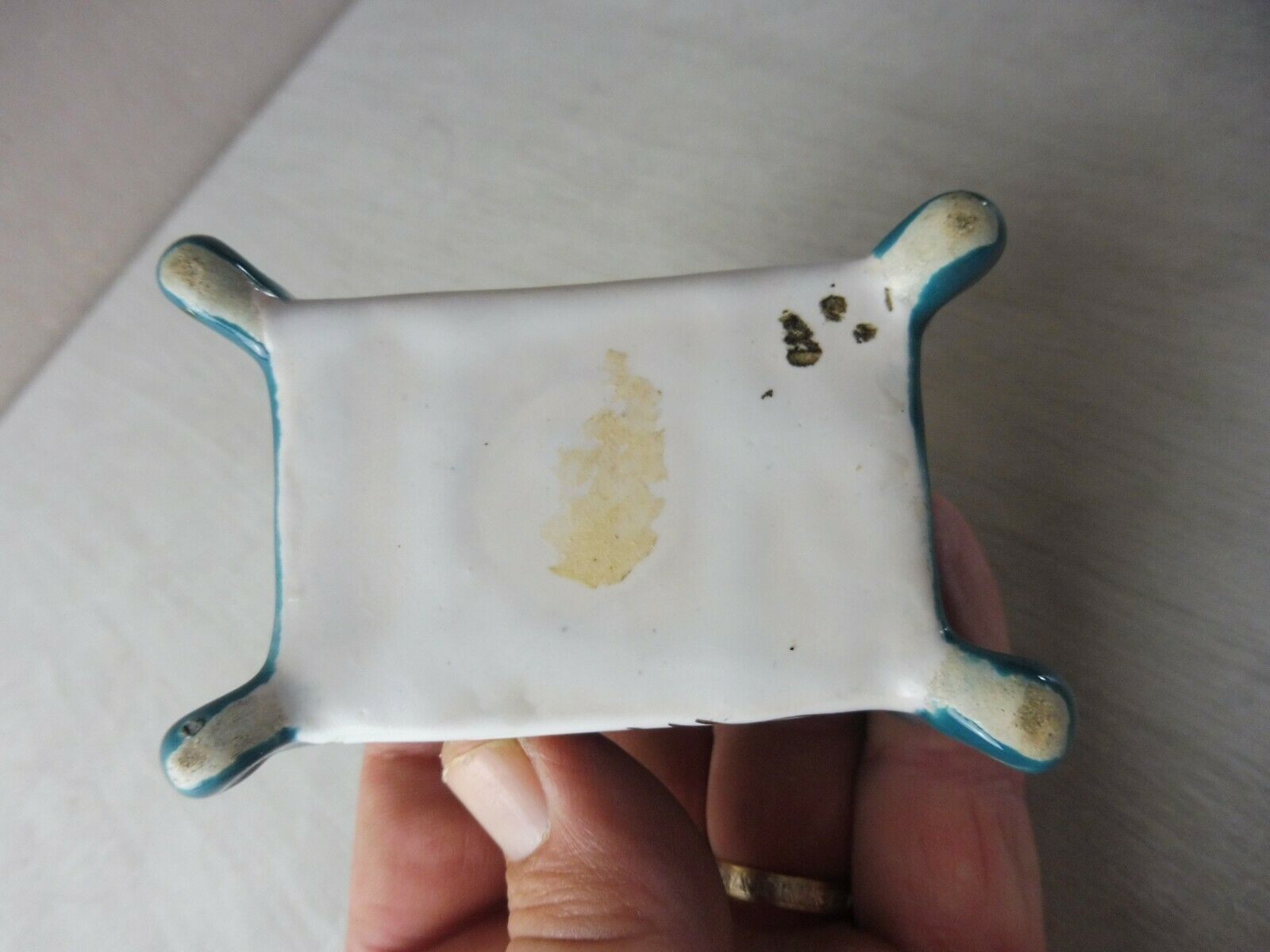 Old porcelain feather holder, flower decoration