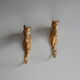 Set of 2 brass horse patères / Vintage coat hanger