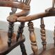Set of two antique English highback Windsor chairs from the 18th century