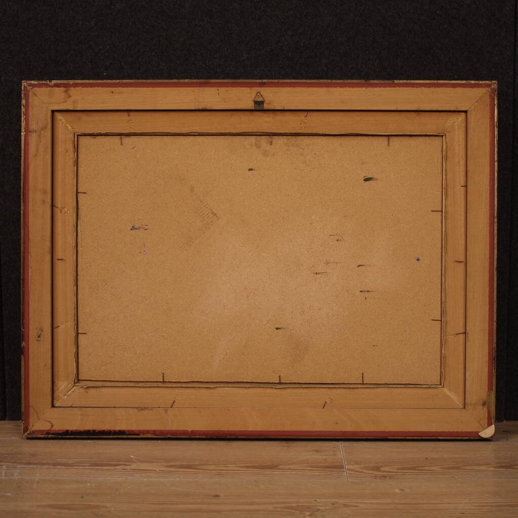 Italian landscape painting signed F. Rontini, 1940s