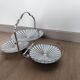 Vintage chrome-plated metal display stand for appetizers and petits fours