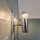 Pair of tubular chrome-plated metal wall sconces, 1970s