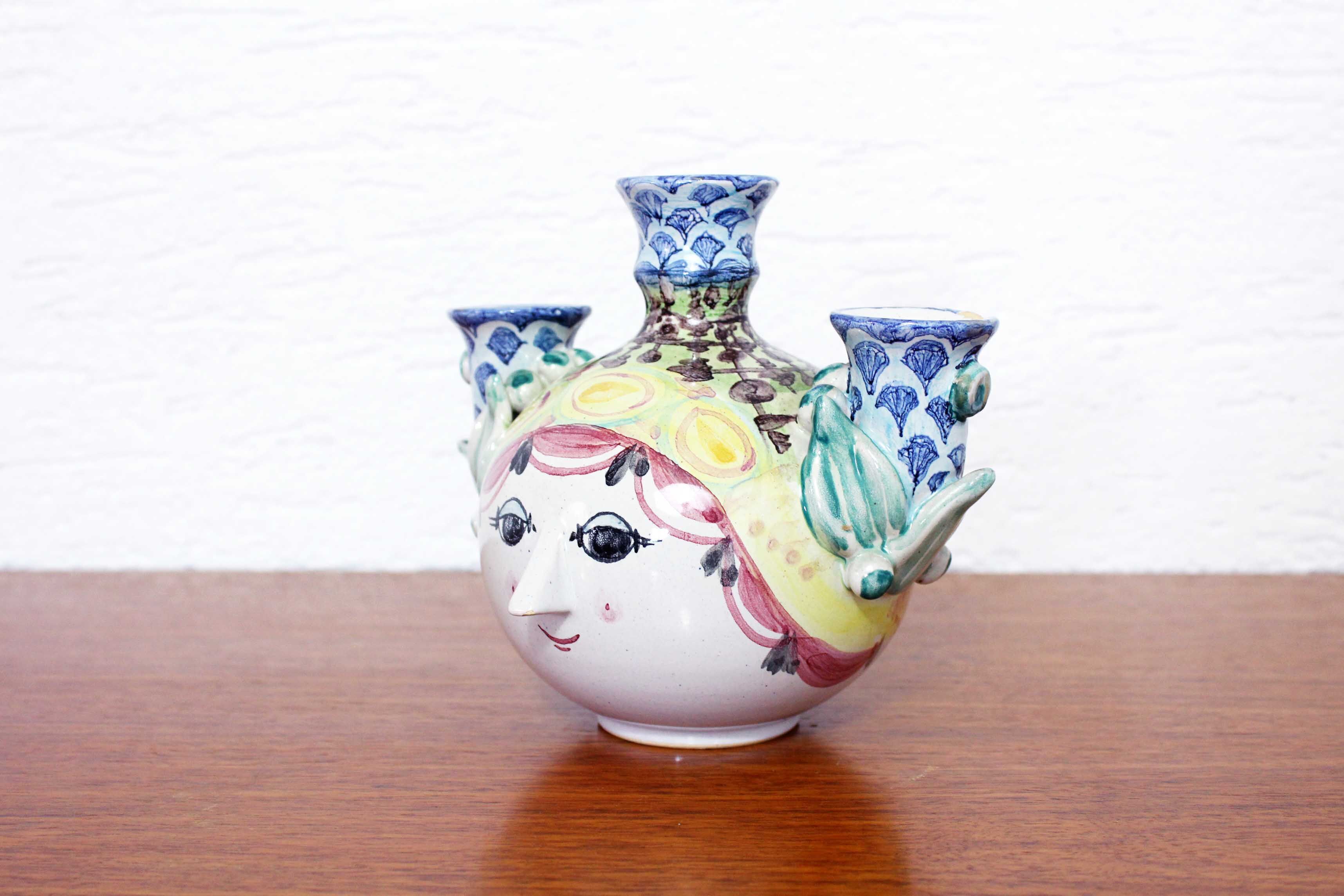 Candlestick and soliflore by Bjorn Wiinblad