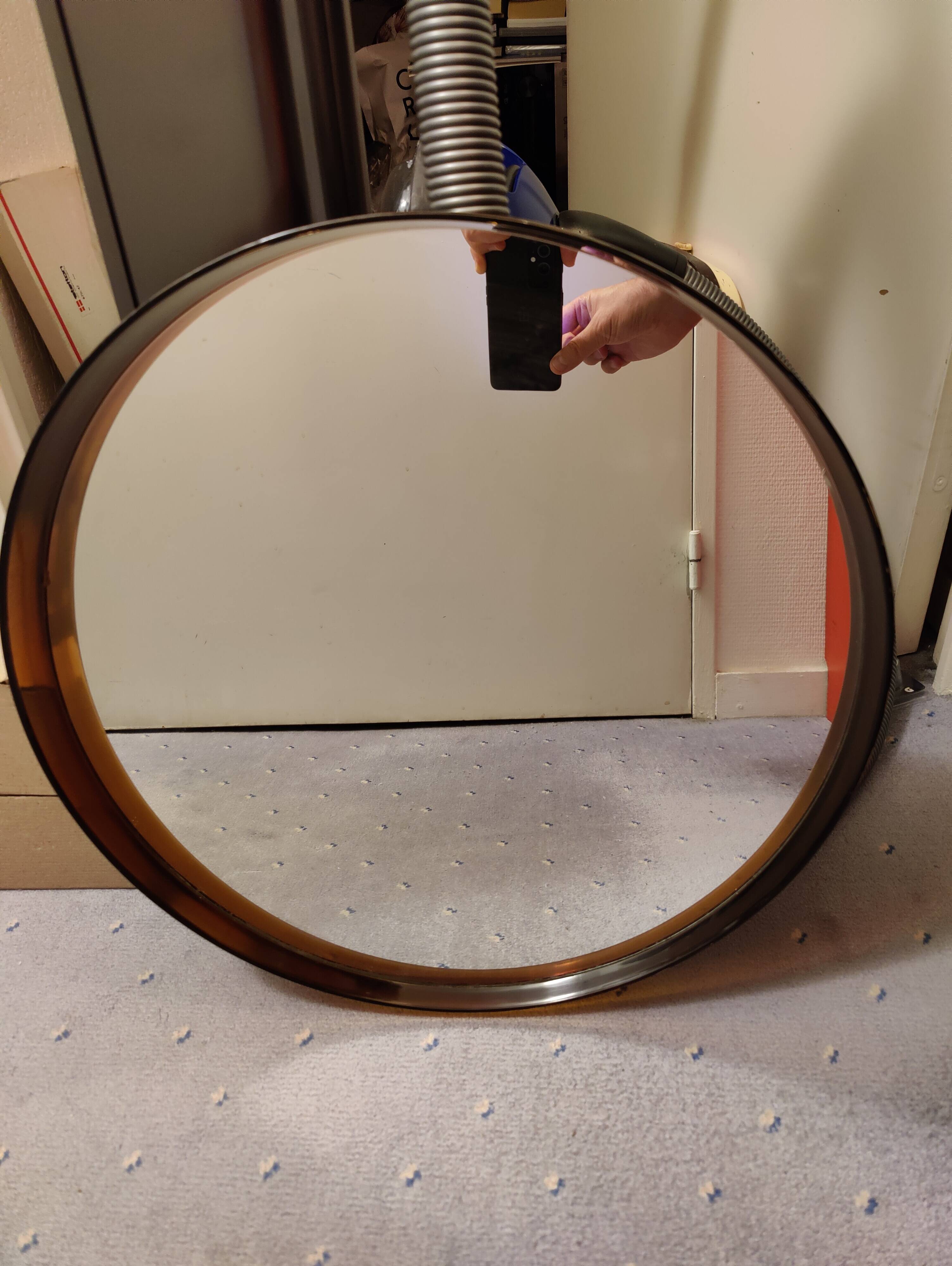 Round mirror with rim from the 70s brand Syla