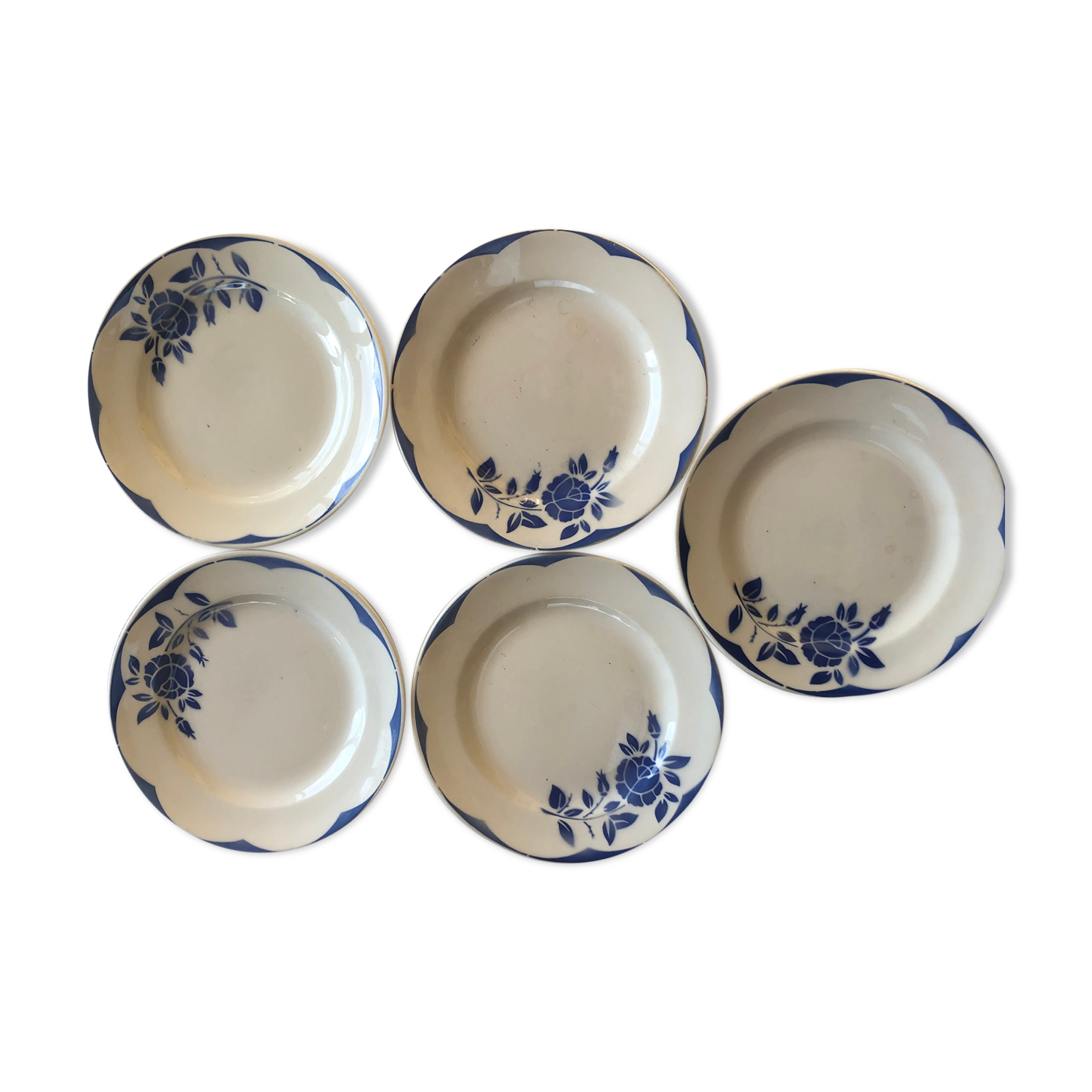 Digoin and Sarreguemines dessert plates - Model Corsica