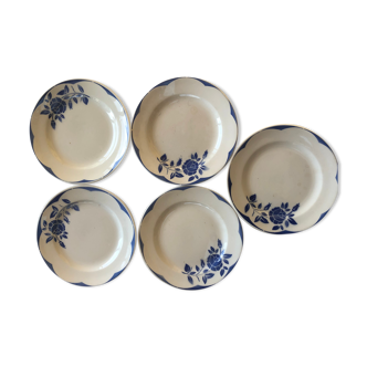 Assiettes à dessert Digoin et Sarreguemines Modèle Corsica
