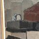 Large Original Swedish Oil on Canvas – “Bangård” by Fred Andersson – Signed – Vintage & Framed – 80 × 69 cm (31.5" × 27.2")