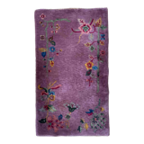 Chinese Art Deco handmade antique carpet 67cm x 124cm) 1920s