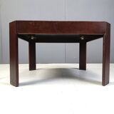 Table basse ou table d'appoint vintage en laiton gravé, années 1970