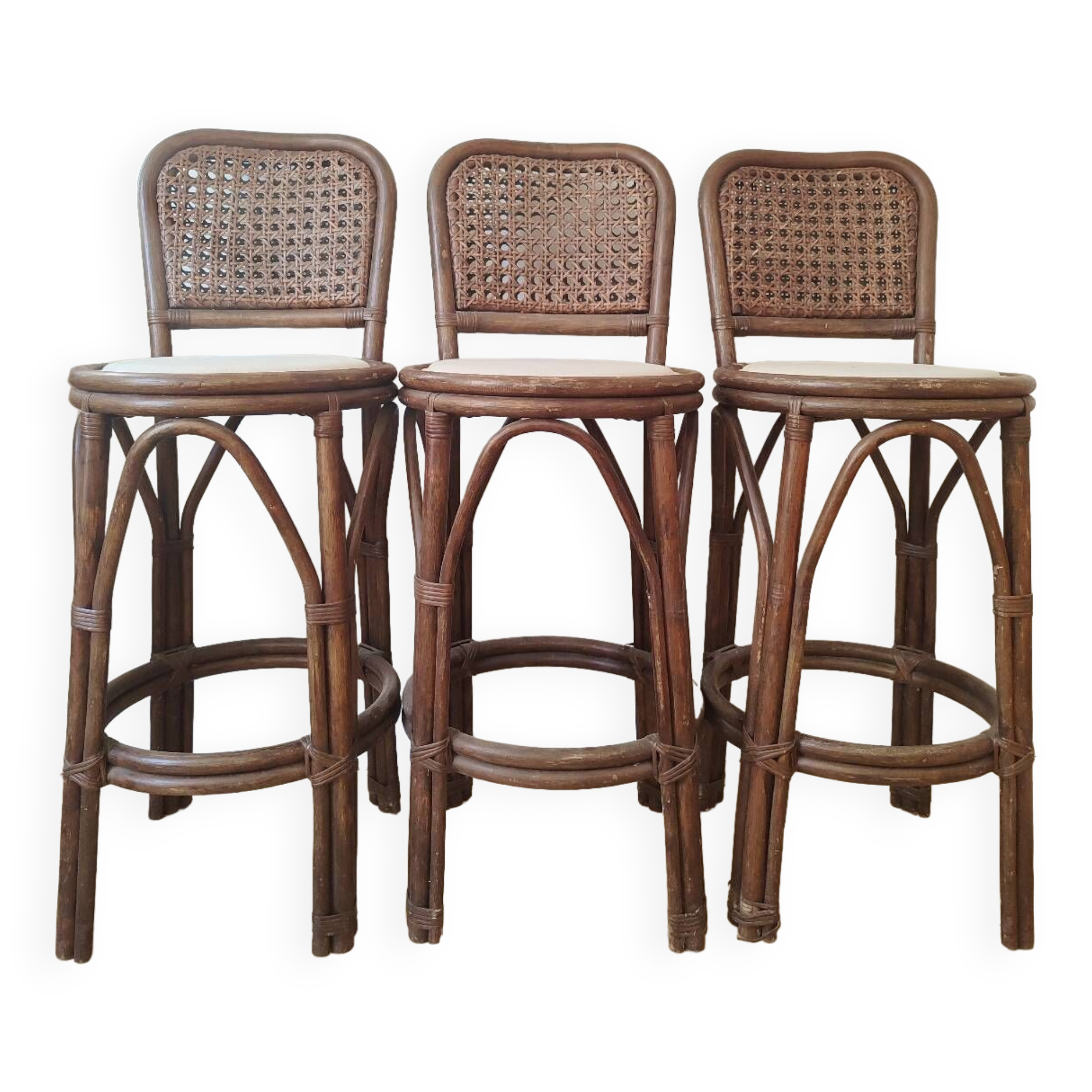 Rattan bar stools