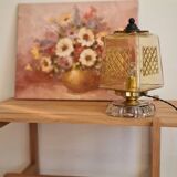 Amber yellow table lamp