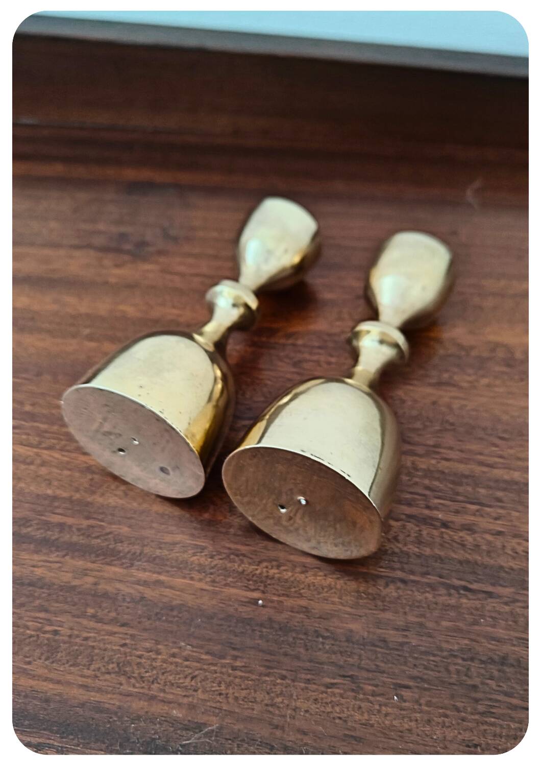 Vintage Solid Brass Candle Sticks - set of 2