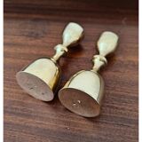 Vintage Solid Brass Candle Sticks - set of 2