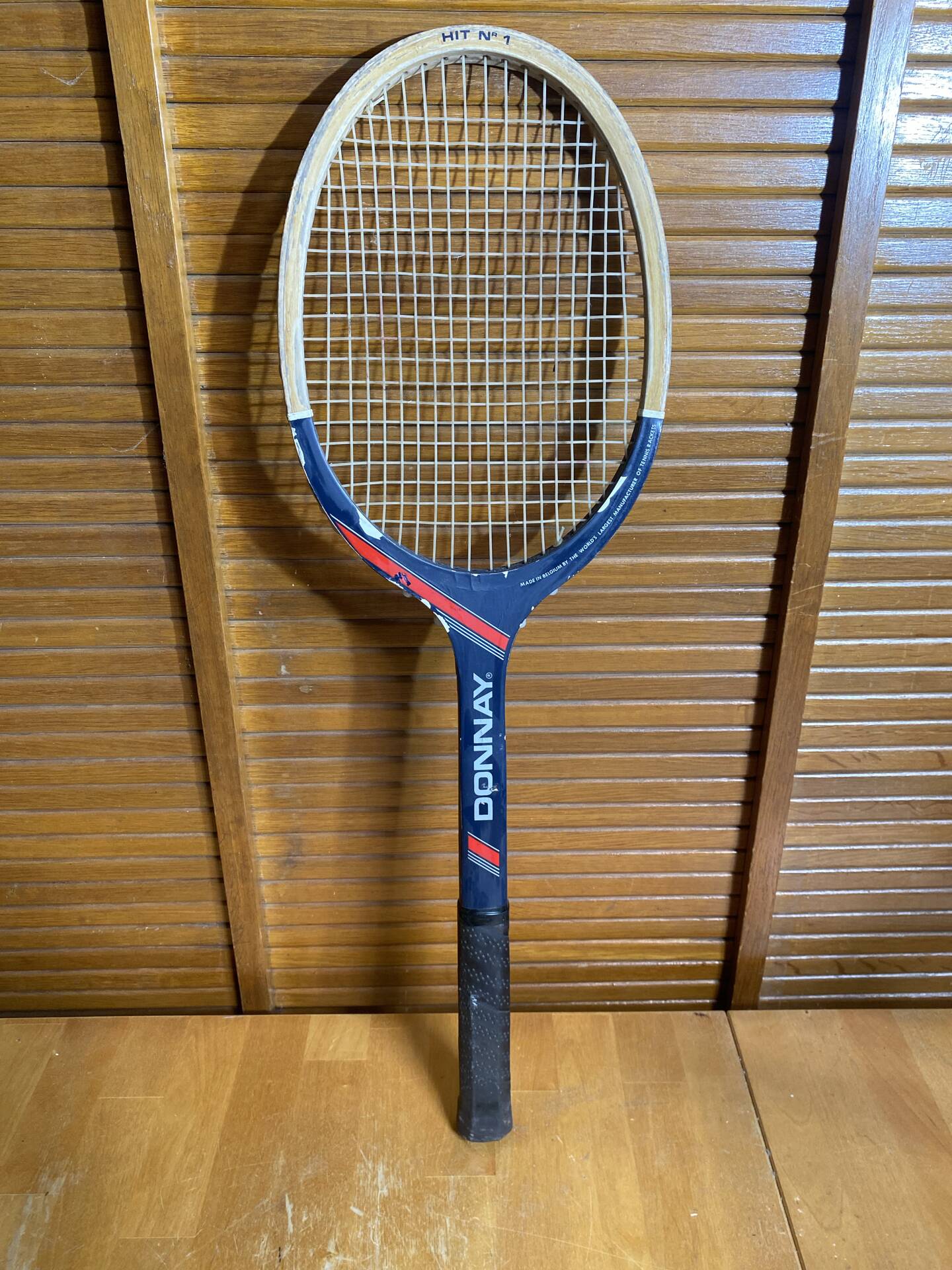 Vintage DONNAY Hit N°1 Wooden Tennis Racket Sport #E225