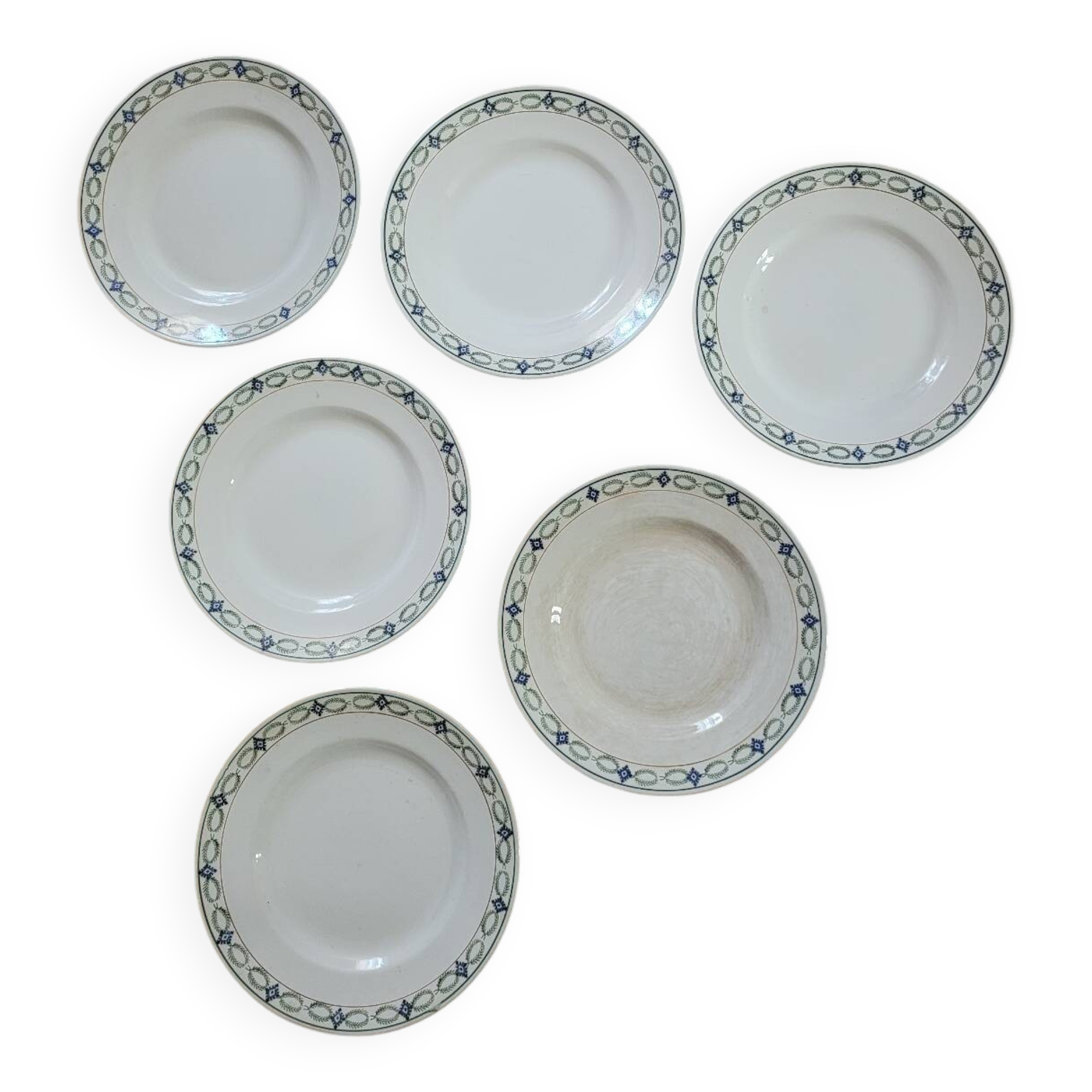 Lot #2 of 6 St Amand soup plates