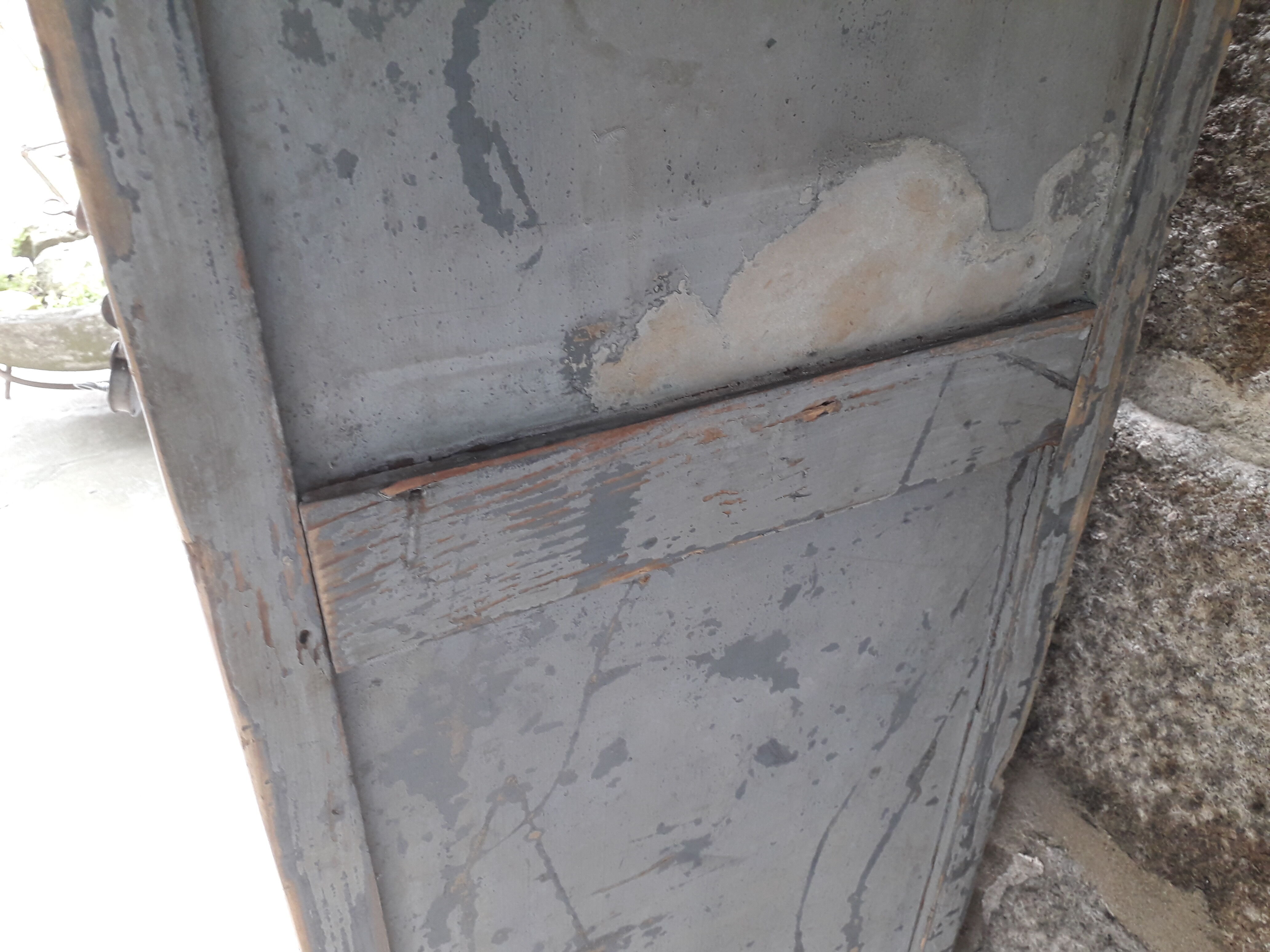 Patinated industrial wardrobe