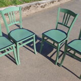 Set de 4 chaises bistrot vertes