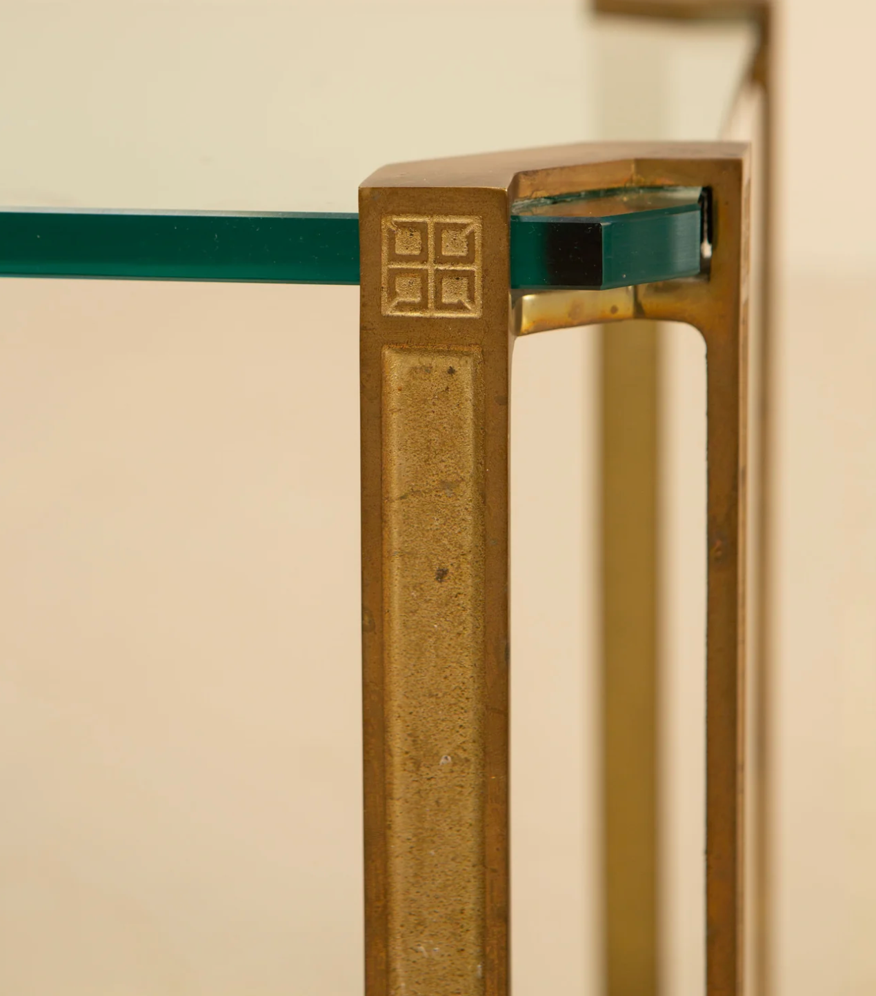 Brass side table by Peter Ghyczy 70's