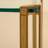 Table d'appoint en laiton par Peter Ghyczy 70's