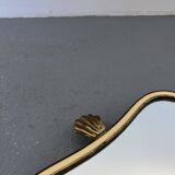 Miroir doré du milieu du siècle, années 1960, 50x29 cm