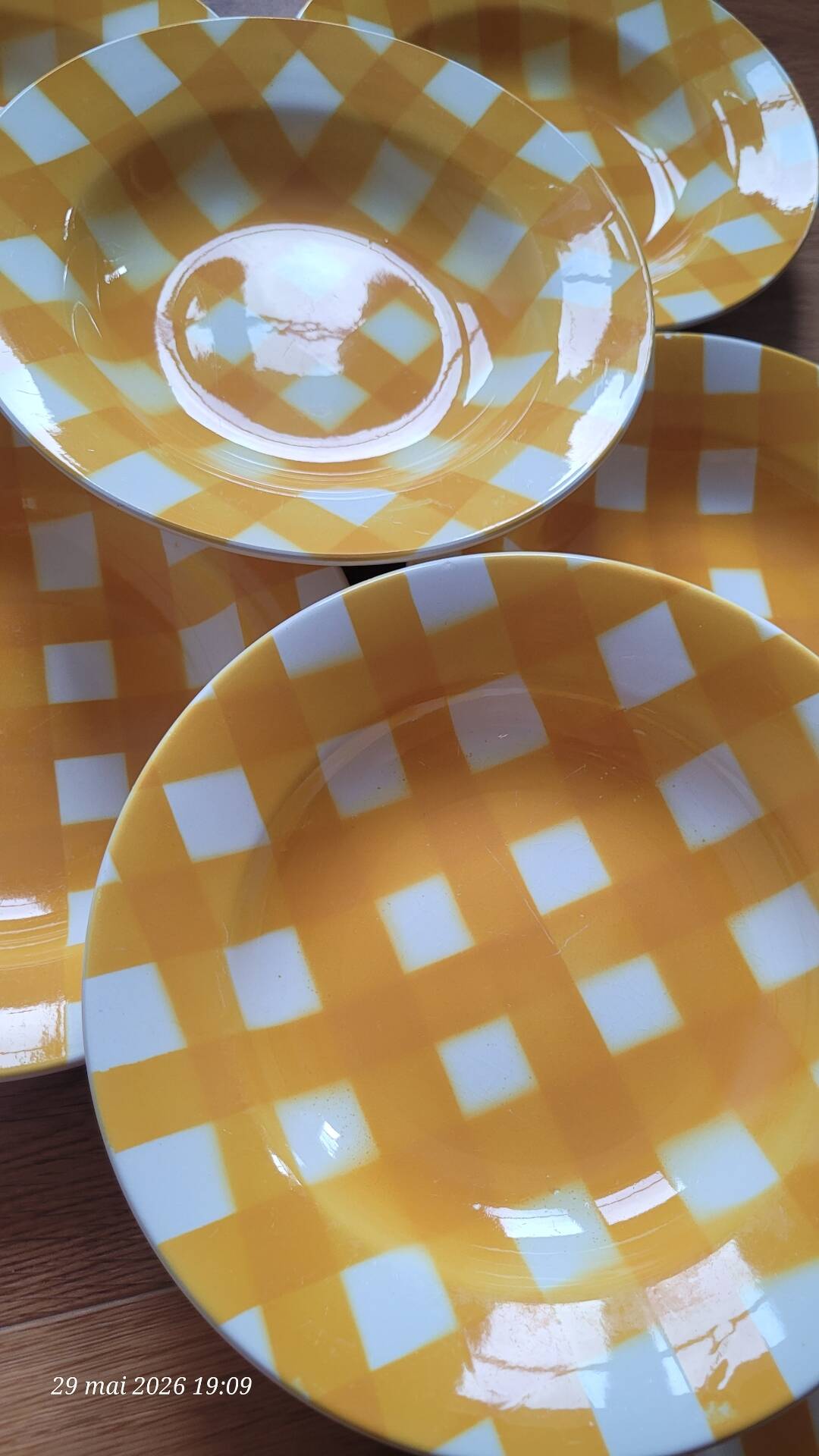 7 vintage deep plates Digoin Sarreguemines
