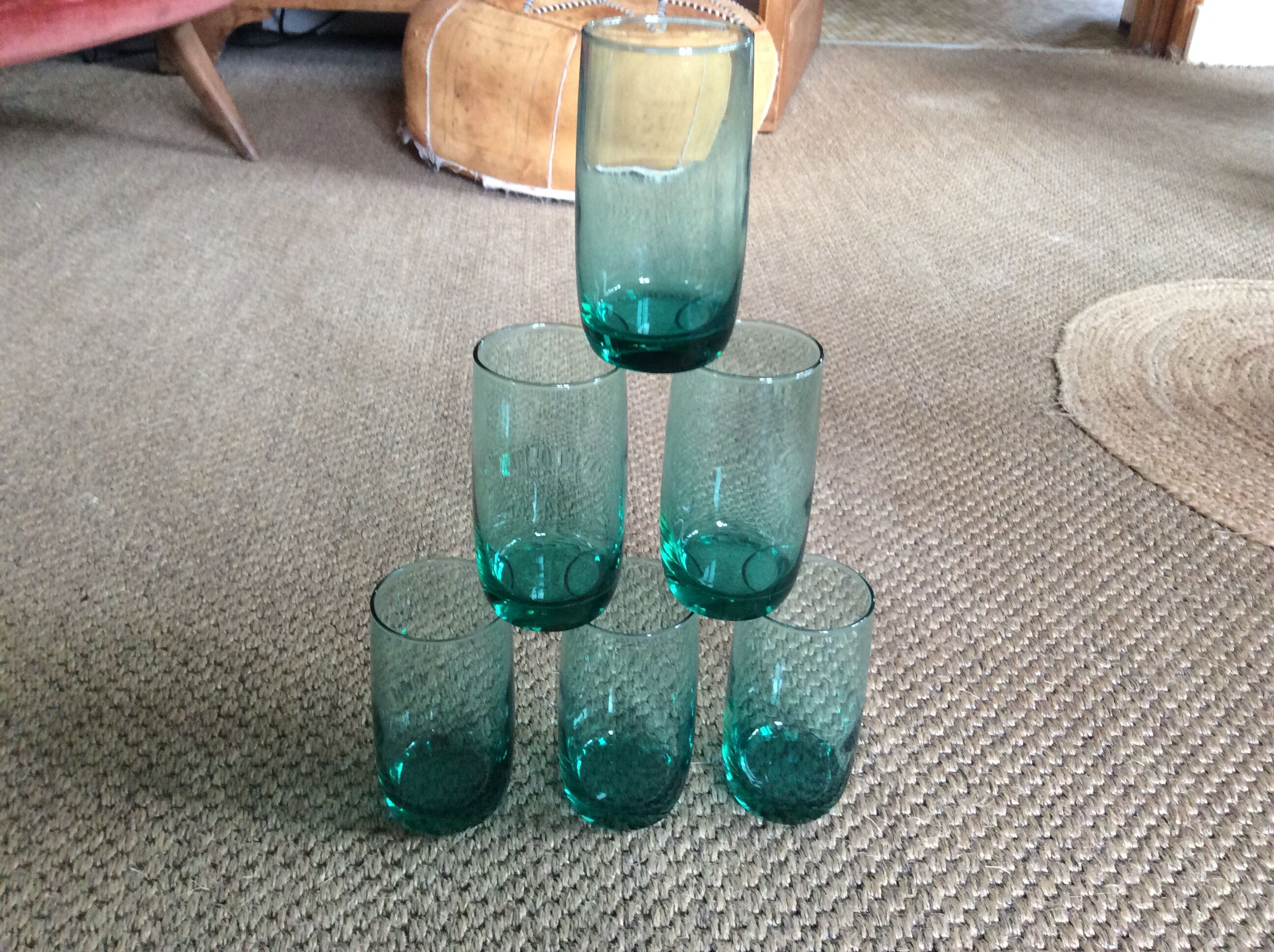 Series of 6 glasses