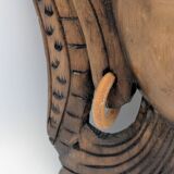 Sculptural Mask Wood - Face & Royal Cobra (Naga) - Tribal Art Indonesia