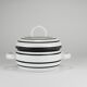Enamelled pot carl aubock iii "culinar" with lid, ostovics vienna, austria, 1970s