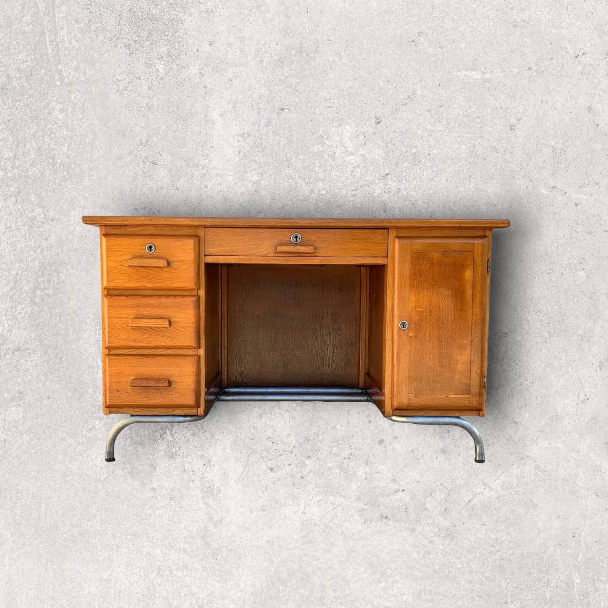 Office schoolmaster 1950 solid oak