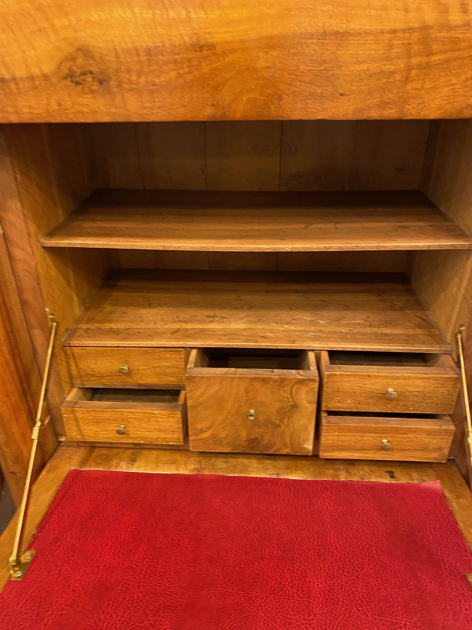 Louis xvi style secretary in walnut late 19th c. with drawers