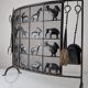 Atelier Marolles Wrought Iron Animal Fire Screen 1950s